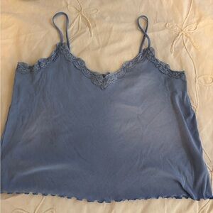 Old Navy Blue Lace-Trim Tank Top